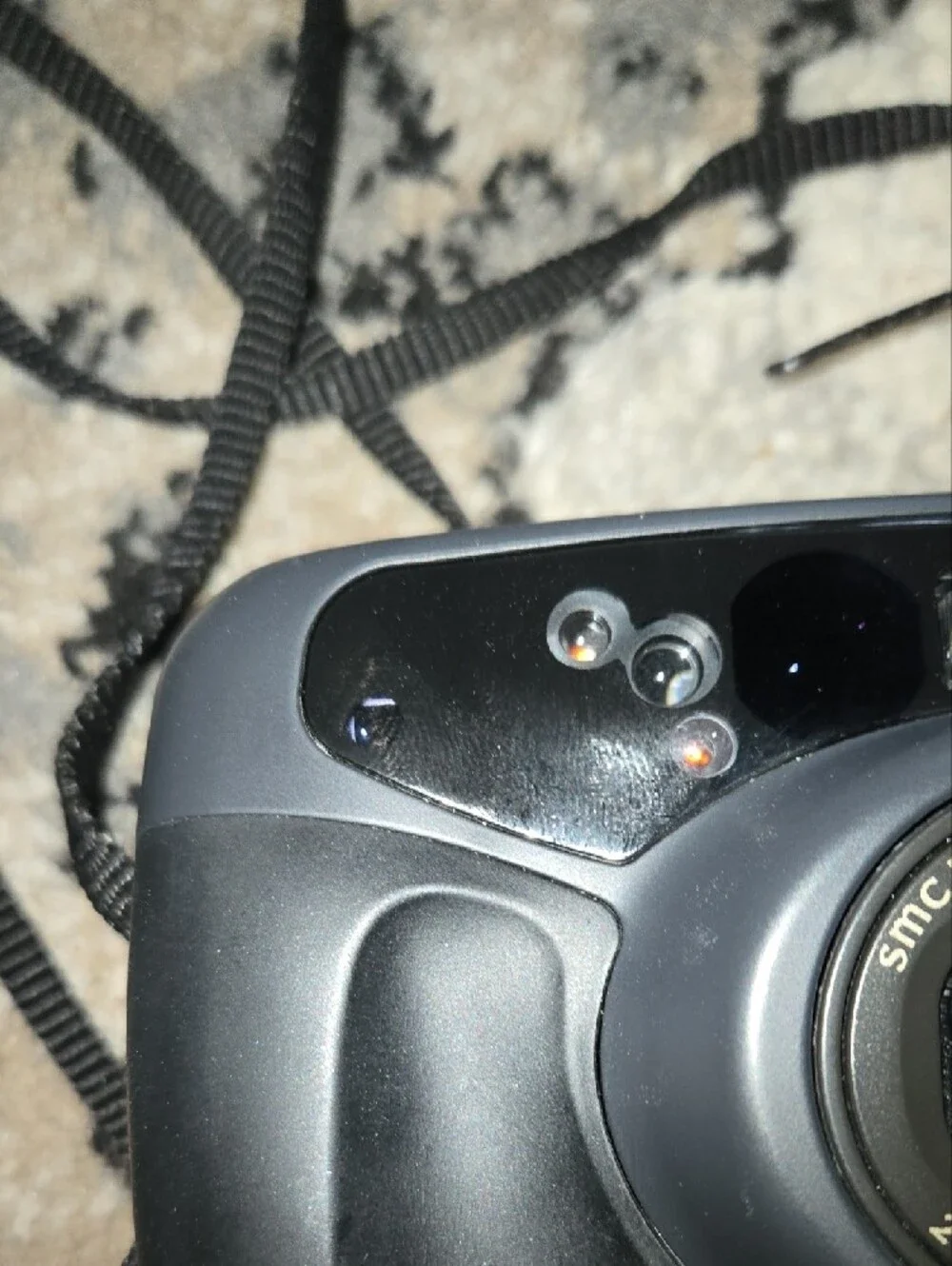Pentax Black Point-and-Shoot Film Camera with Zoom Lens